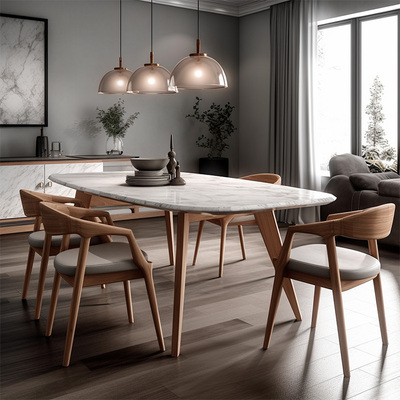 Solid wood dining table, modern 2 minimalist restaurants, cafes, bars, 4 person tables, American ind