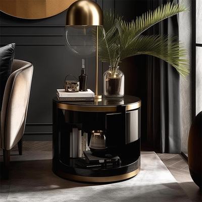 茶几客厅家用现代简约小户型轻奢大理石圆形伸缩岩板阳台小茶几桌