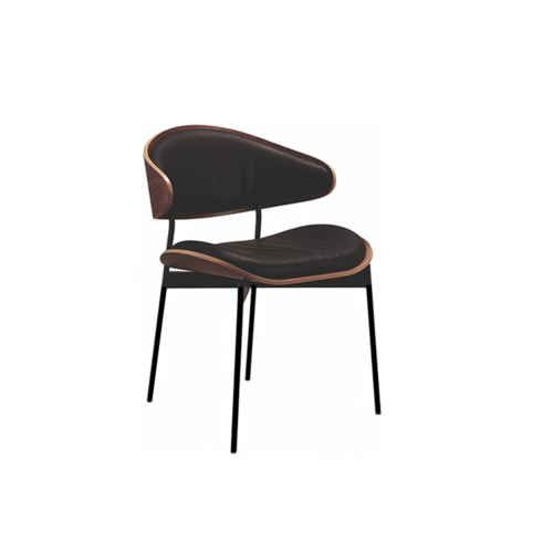 Italian Light Luxury Backrest Dining Chair Coffee Chair